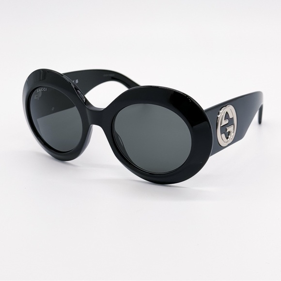 NEW GG1647S 007 GUCCI BLACK ROUND WOMEN SUNGLASSES GG 1647S 007 GUCCI - Picture 4 of 13